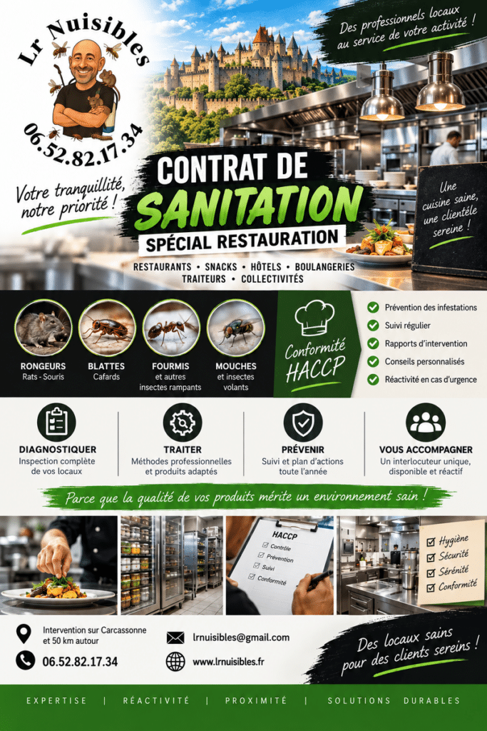 contrat de sanitation restaurant
